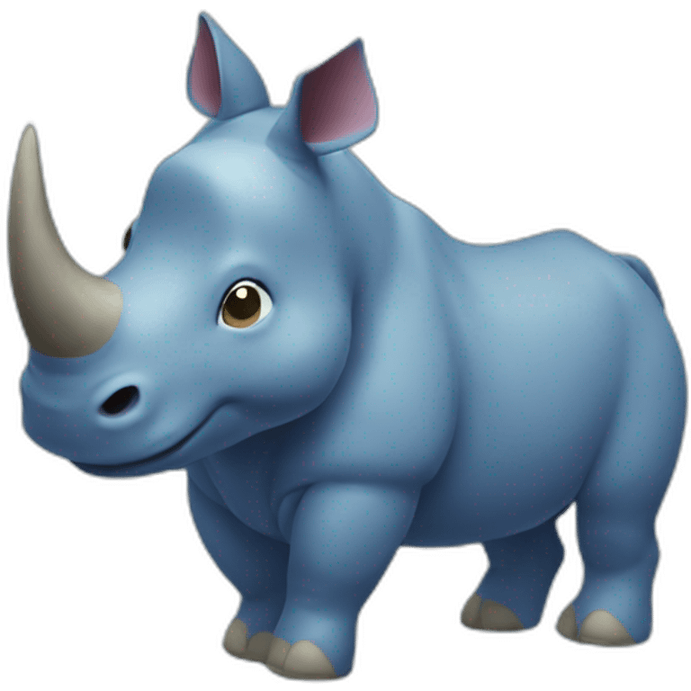 animal crossing rhino blue emoji