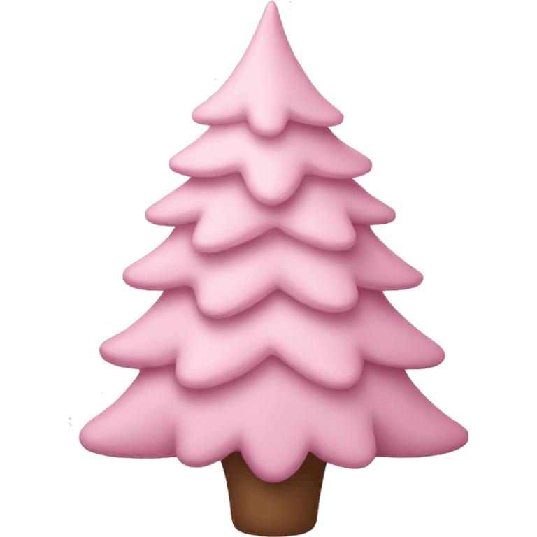 pastel pink christmas tree emoji