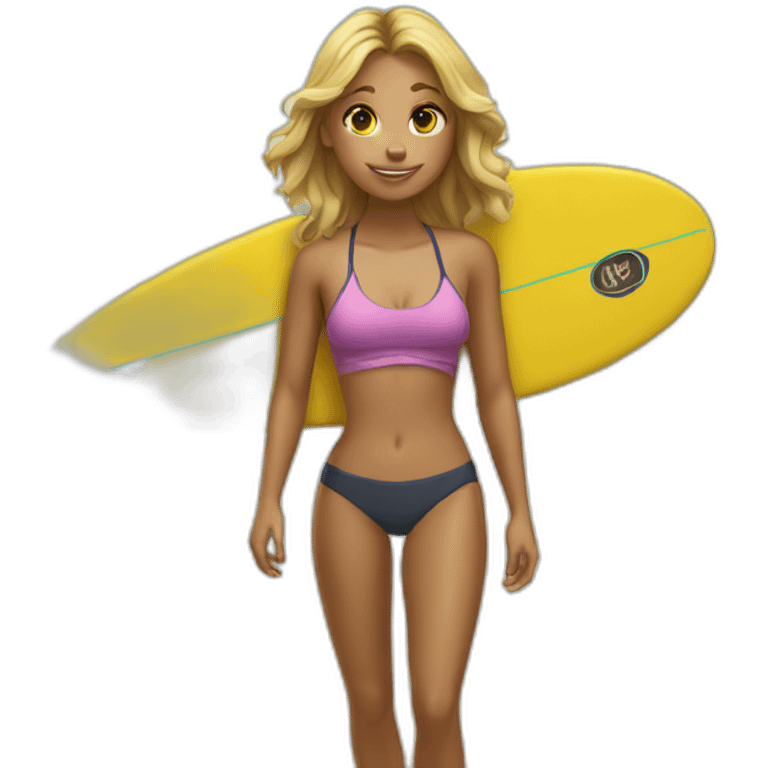 Surf girl emoji