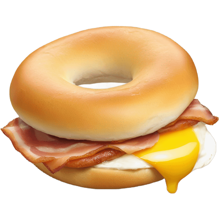 Bacon egg cheese bagel emoji