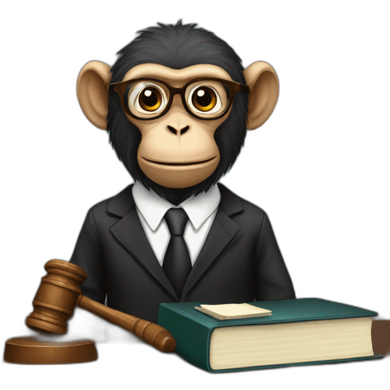 Monkey as lawyer emoji