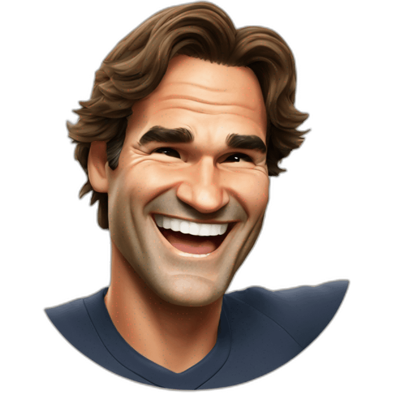 Roger Federer laughing  emoji