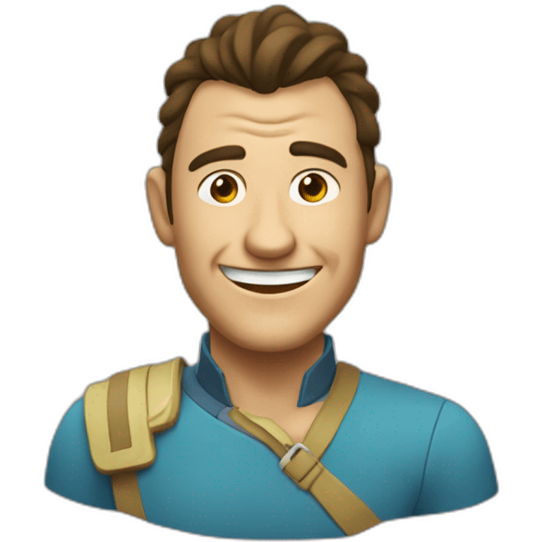 Personaje de avatar riendo a carcajadas emoji