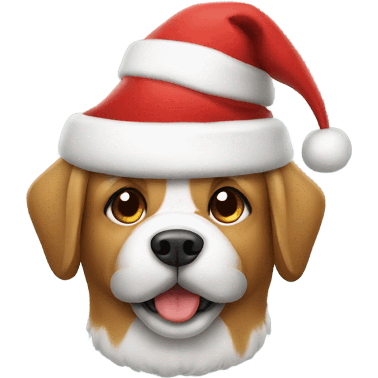 Dog with Santa hat on emoji