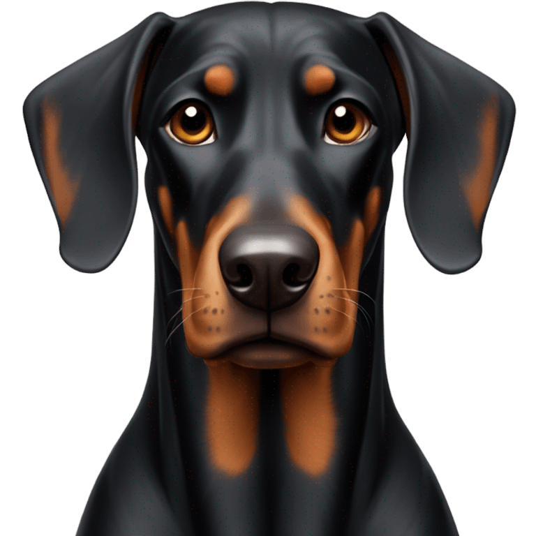 doberman with floppy ears emoji