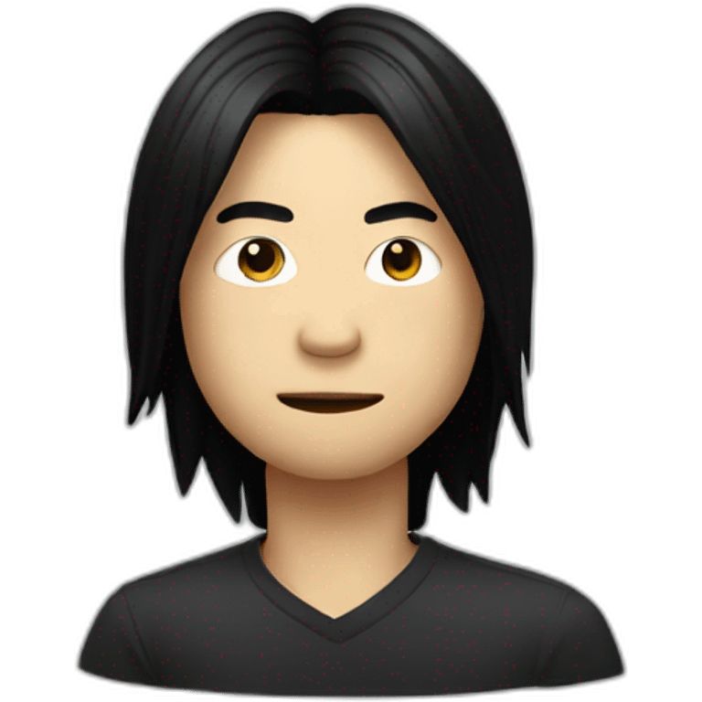 James Iha with black hair emoji