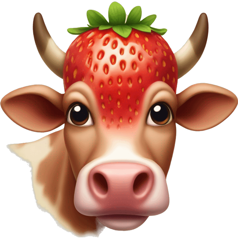 strawberry cow emoji