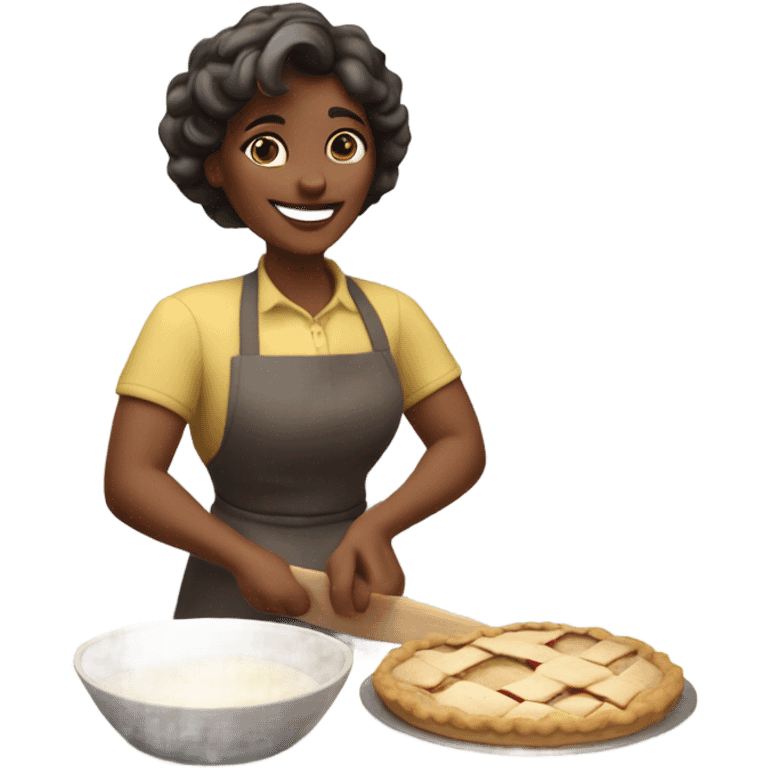 Mother bakes pie emoji