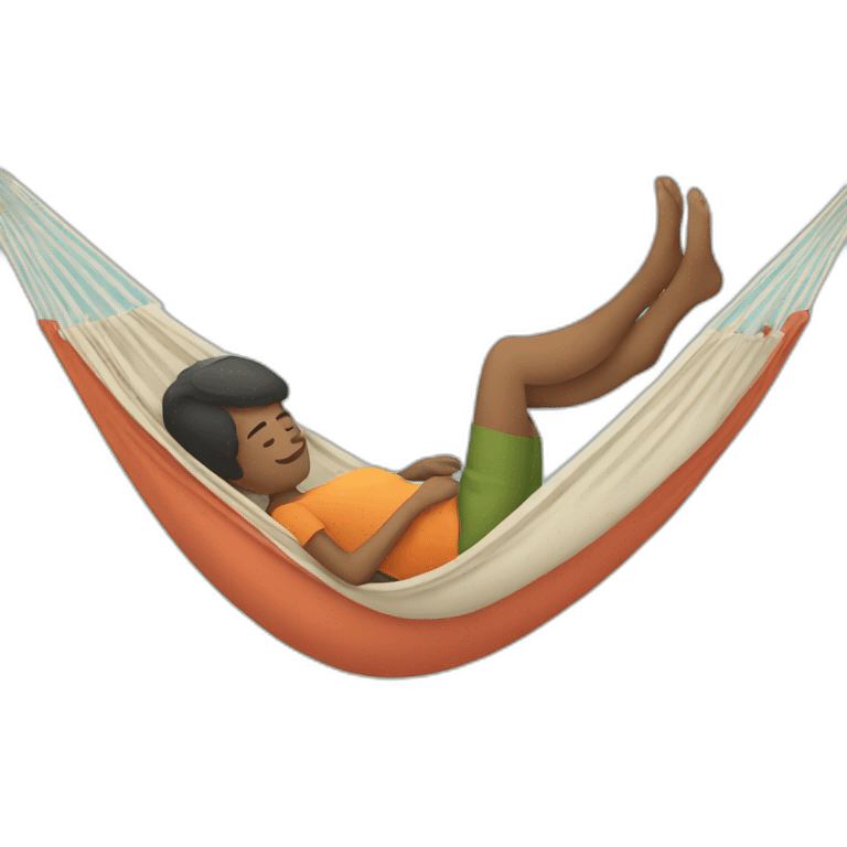 person laying in hammock emoji