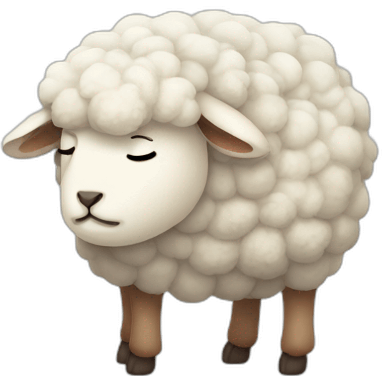 Sleepy sheep emoji