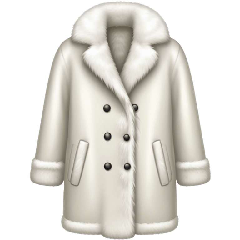 White fur coat emoji