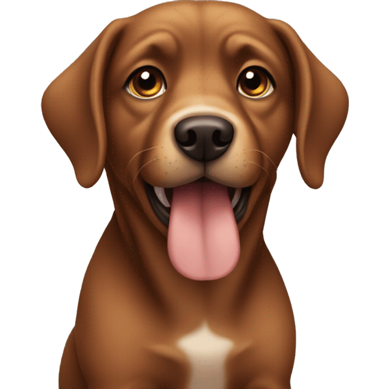 A Little Brown dog no white emoji