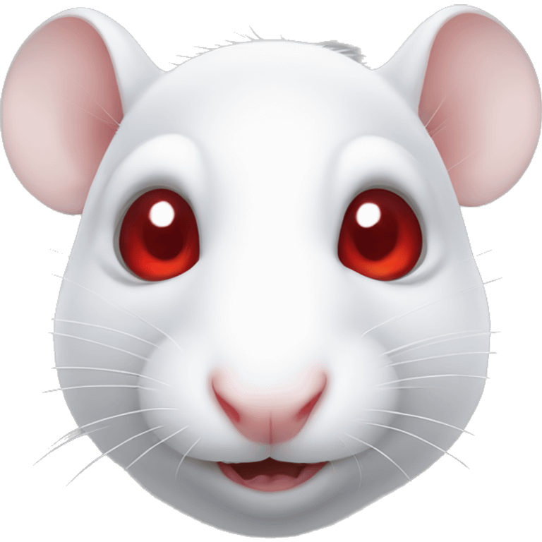 White rat with red eyes emoji