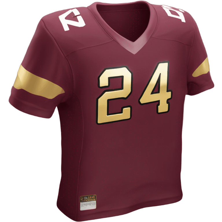 Maroon gold football player #24 emoji