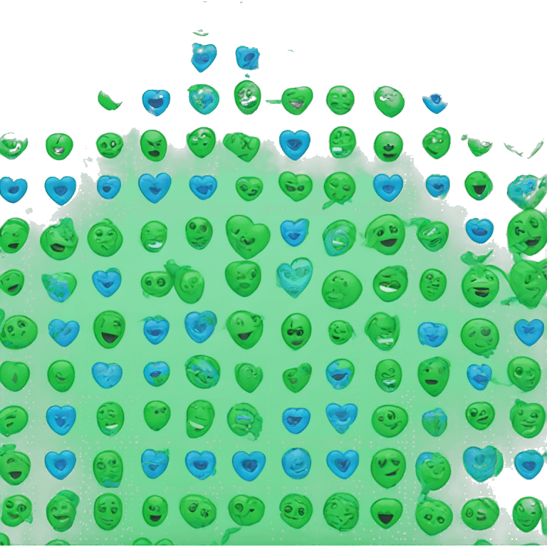 Green  + blue colour heart emoji  emoji