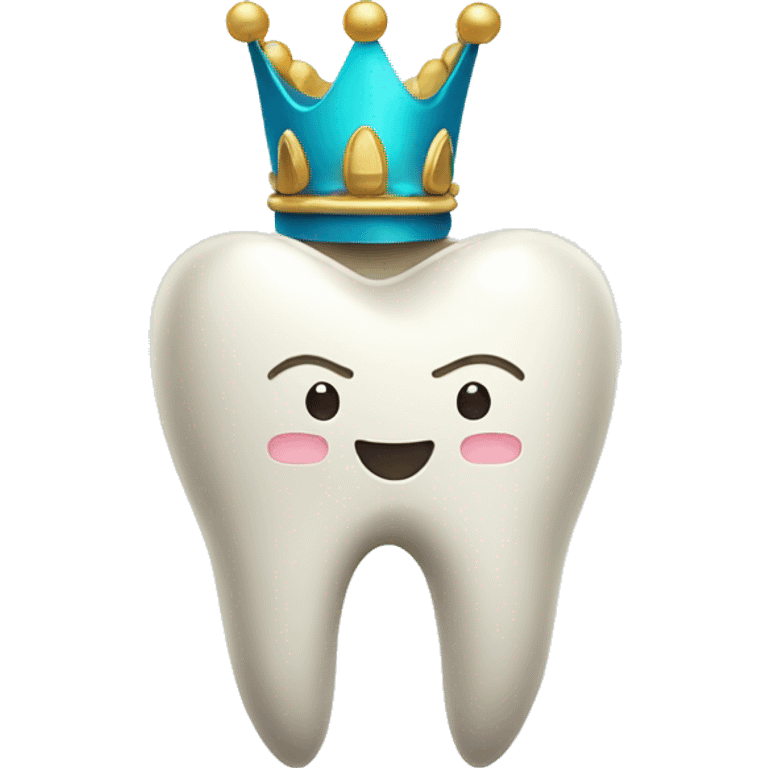 one tooth with a dental crown emoji