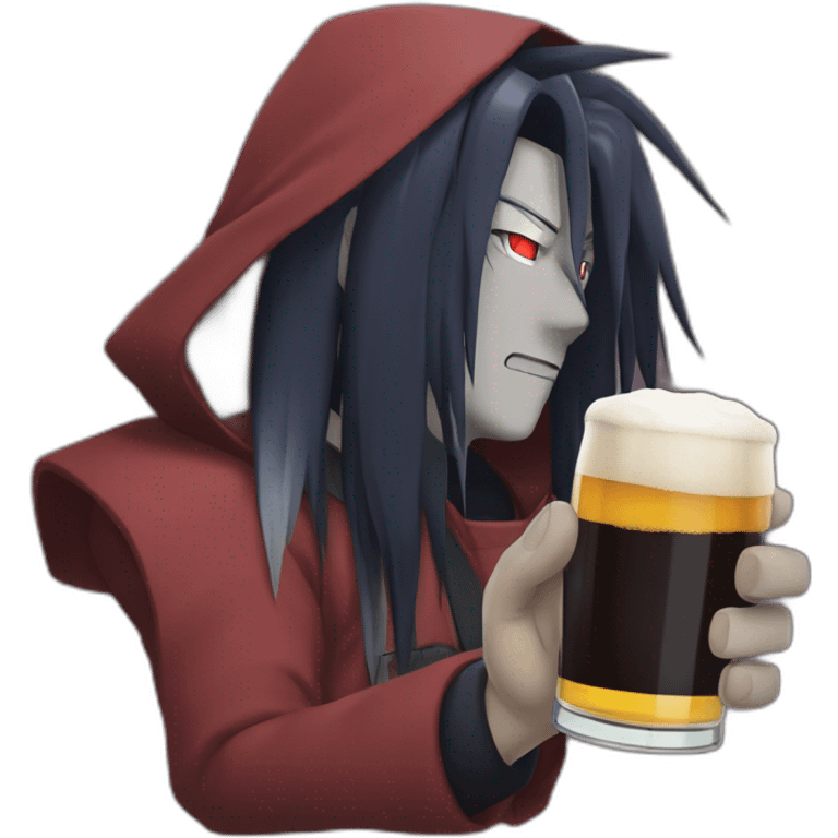 Madara Uchiha tomando cerveza emoji