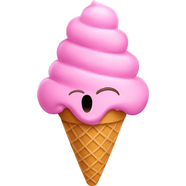 Pink ice cream  emoji