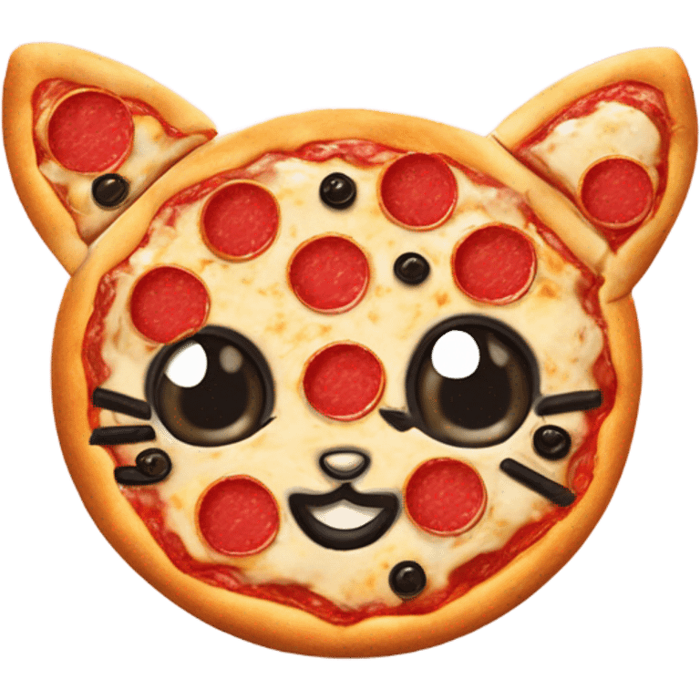 Hello Kitty pizza emoji