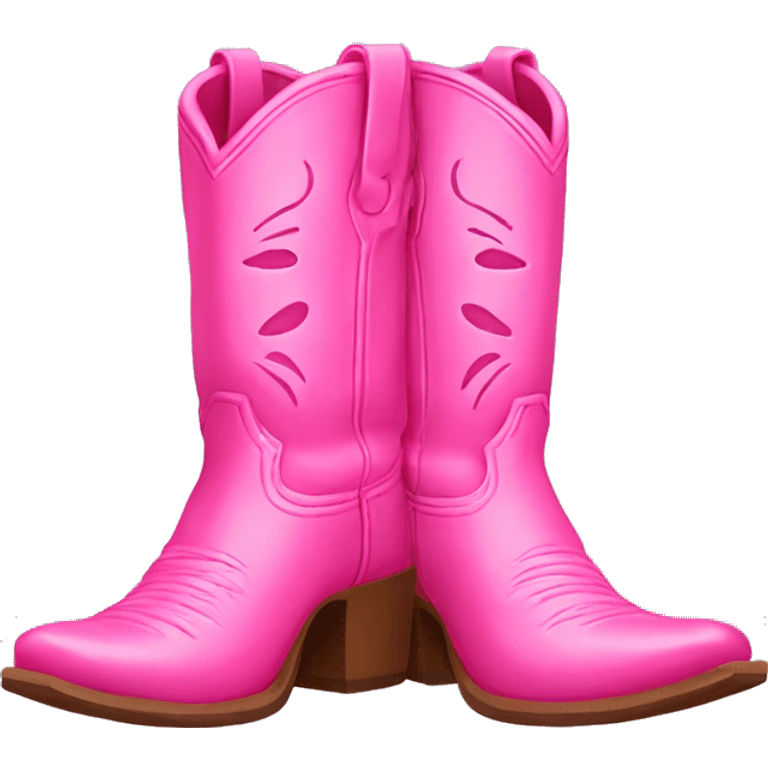 Pink cowboy boots emoji