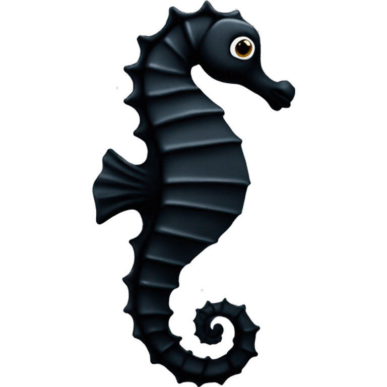 black seahorse emoji