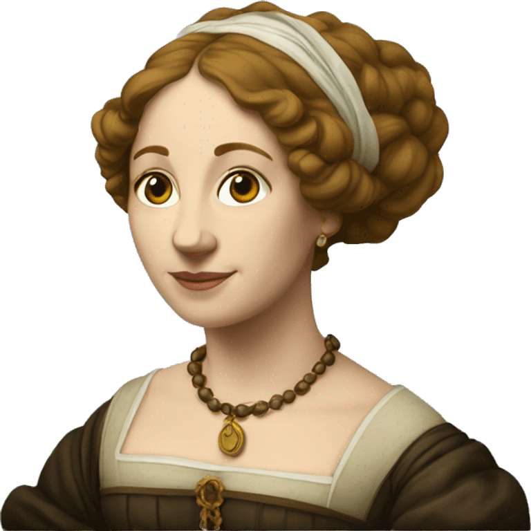 a framed portrait of a Renaissance woman emoji