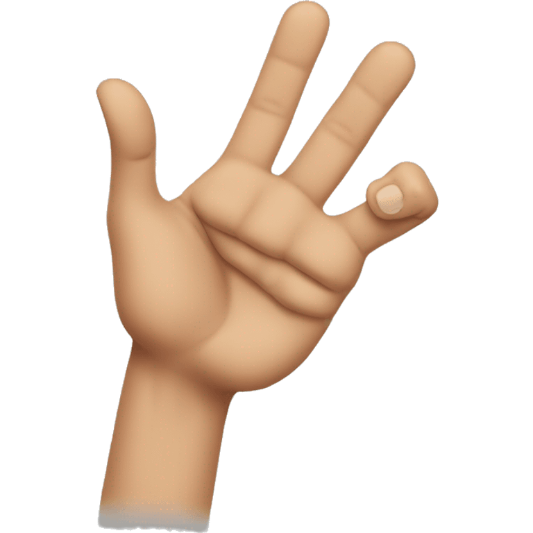 Hand with only thumb and index finger sticking out emoji