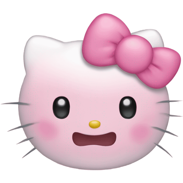 Hello kitty blushing emoji