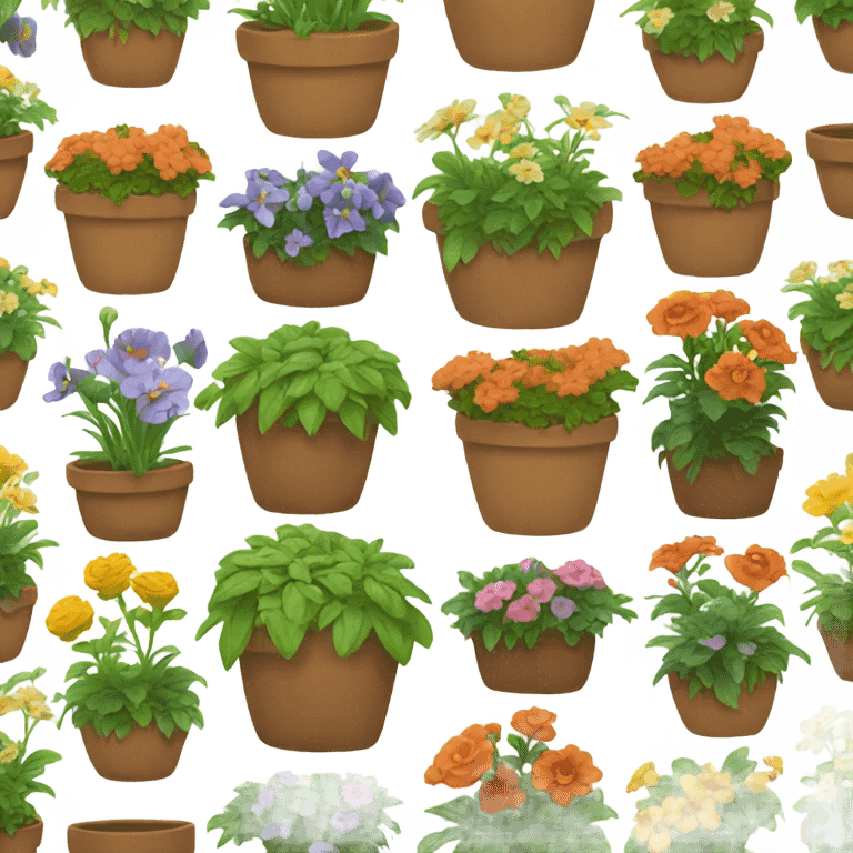 flower pots emoji