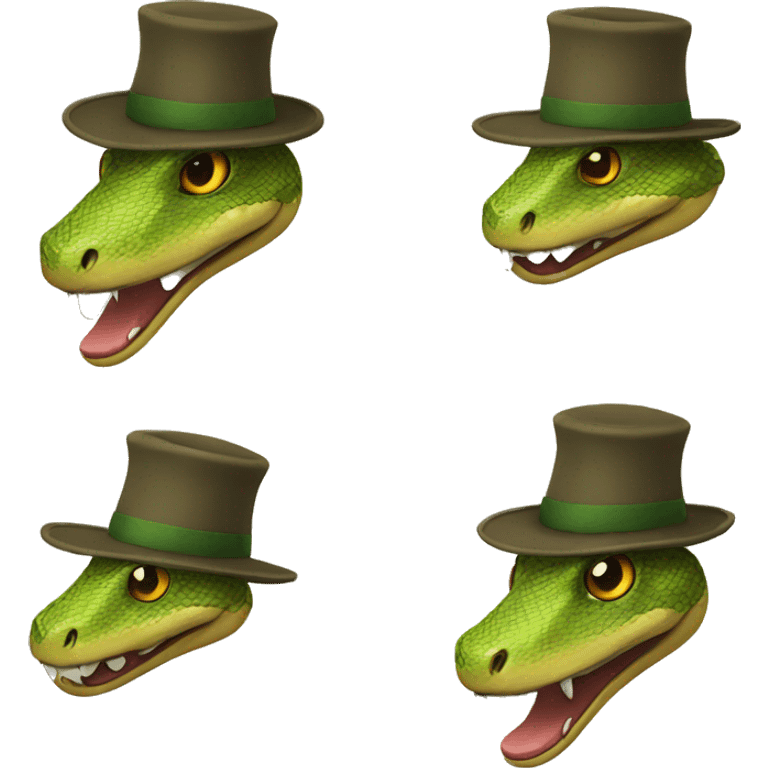 Snake with hat emoji