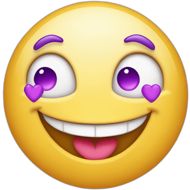 smiling face with heart purple-eyes emoji