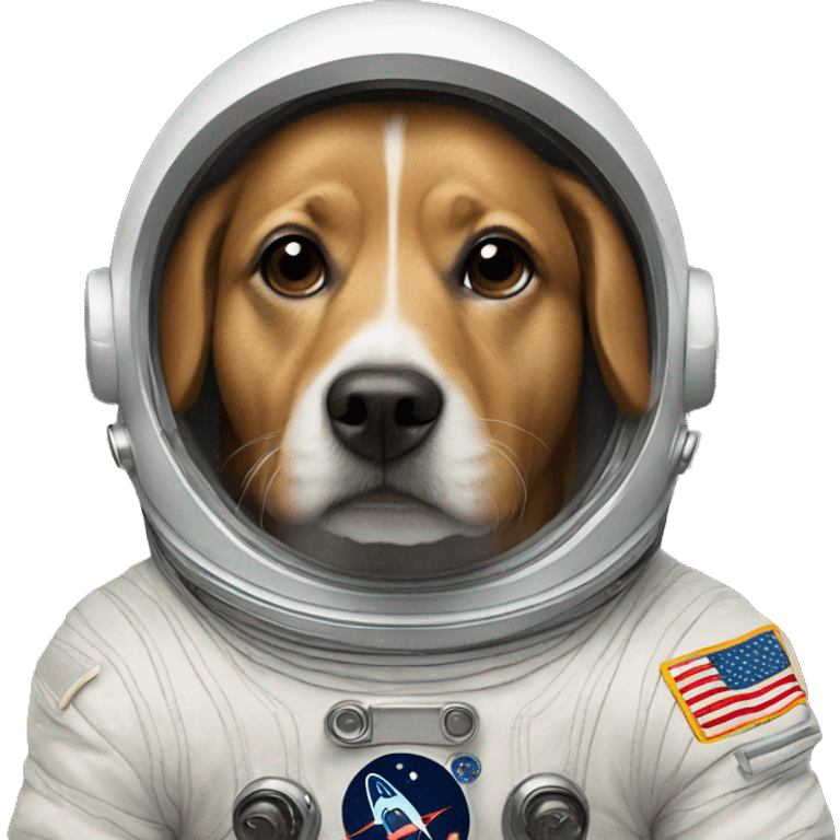 Dog in astronaut suit  emoji