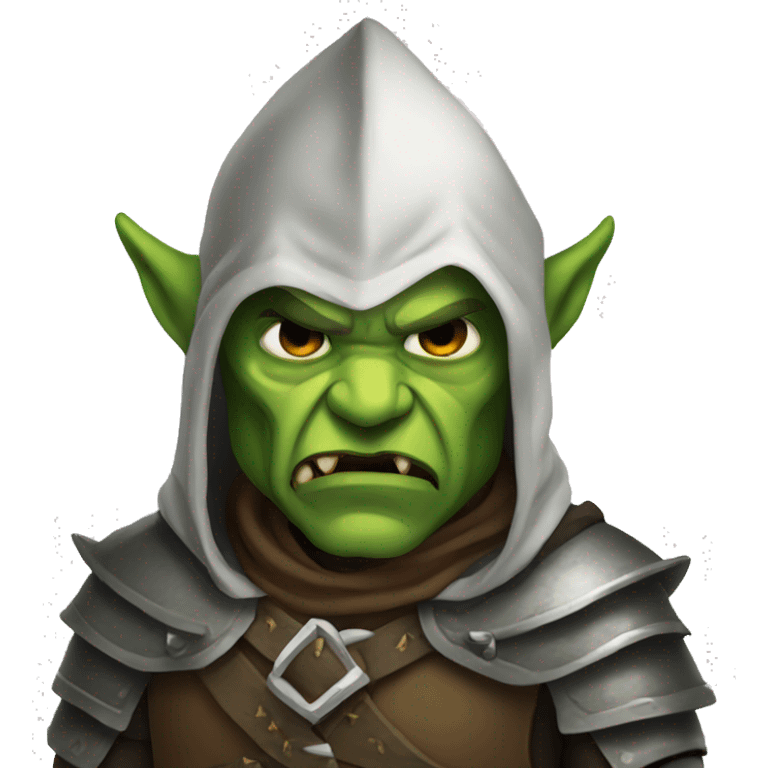 hooded orc armored with bow emoji