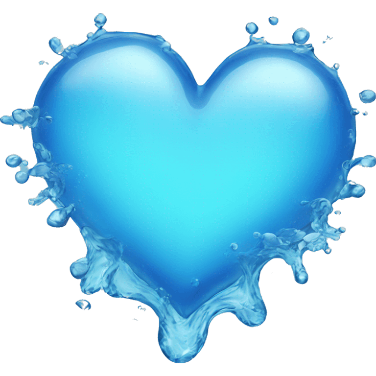 WATER BLUE  HEART emoji