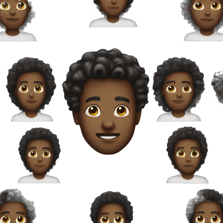 Black guy with curls emoji