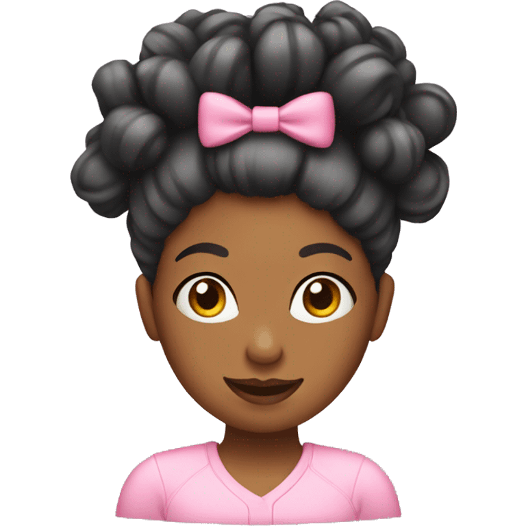 Girl with hair rollers in her hair emoji