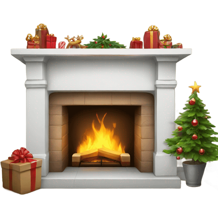 White fireplace xmass emoji