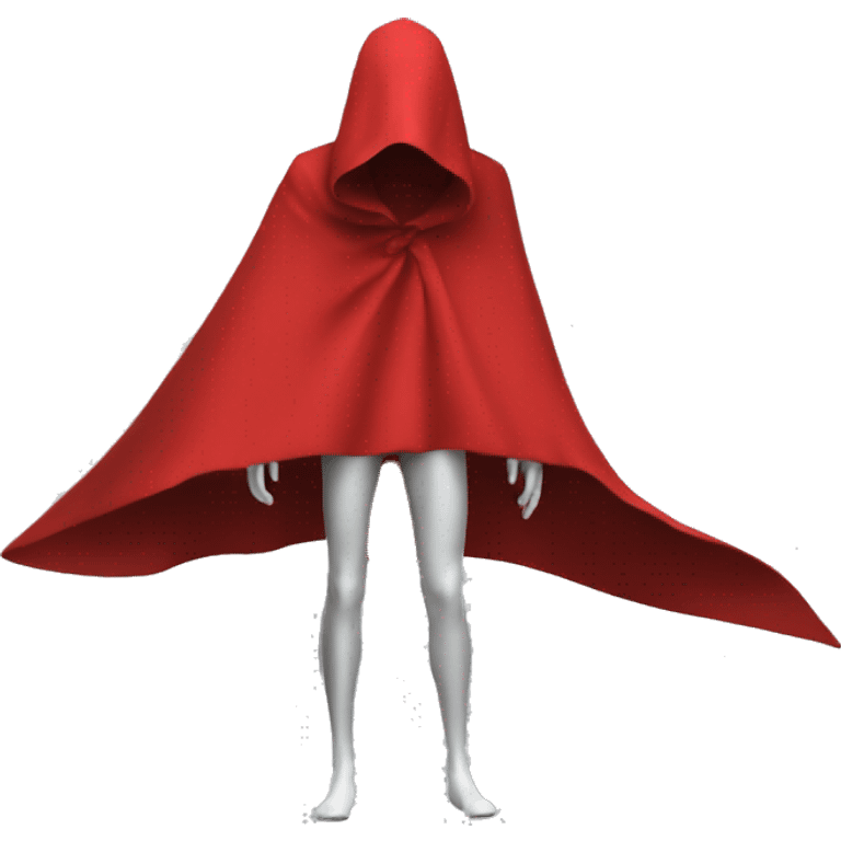 faceless mannequin flapping red cape emoji