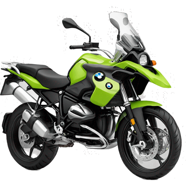 BMW motorcycle lime Green emoji