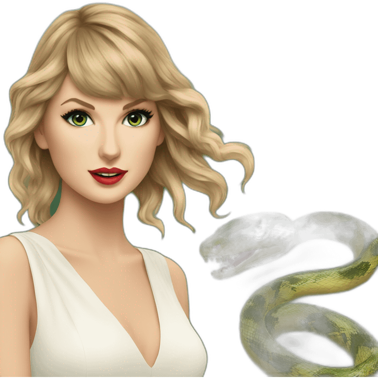 Taylor swift with snake emoji