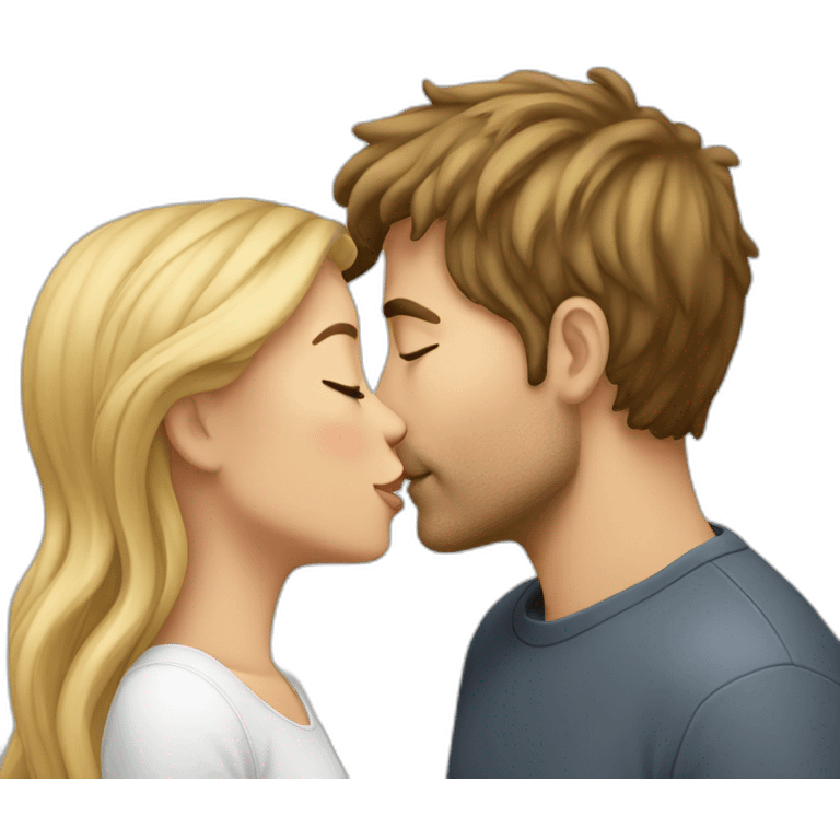 Kiss-white-man-and-white-girl emoji