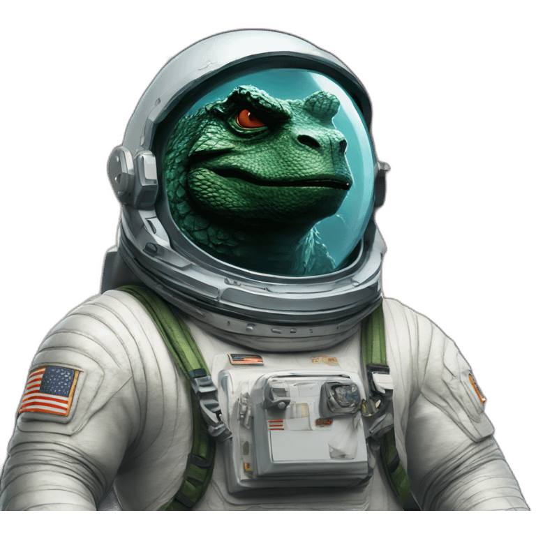 Godzilla astronaut emoji