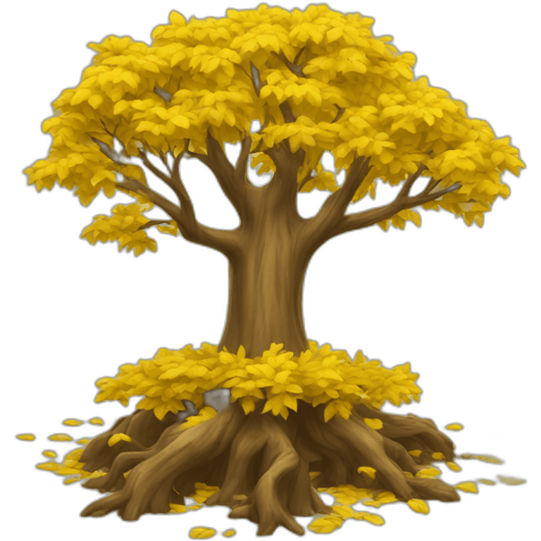 tree with yellow leaves emoji