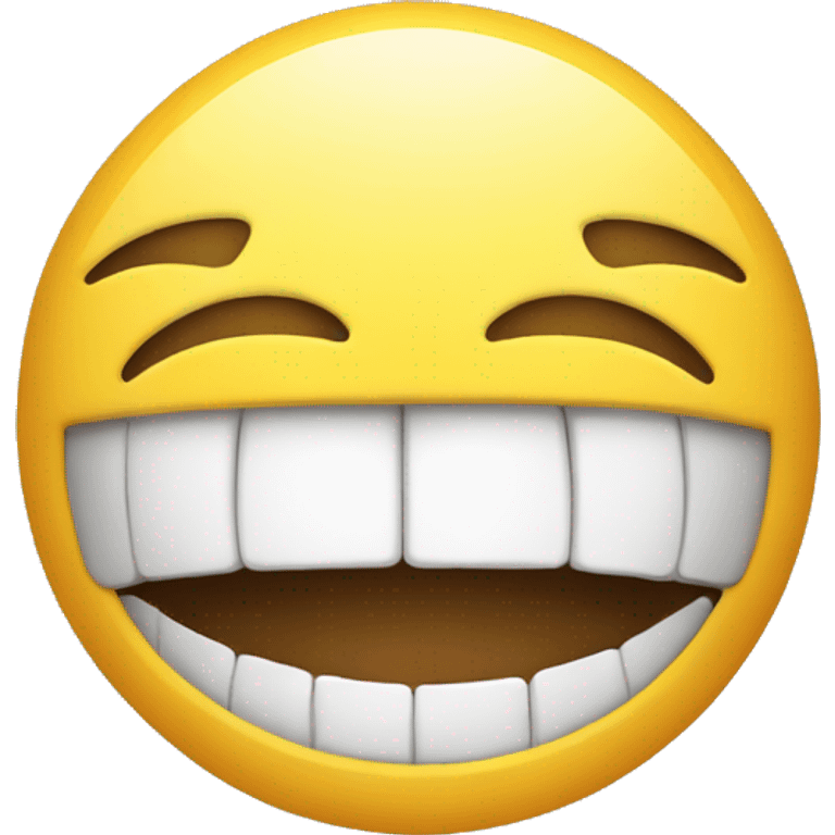 Smiley emoji with white pupils and open mouth emoji