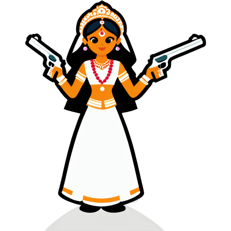 Indian brides with gun emoji