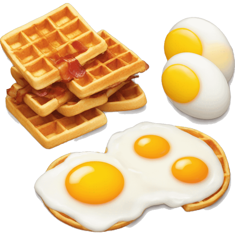 Eggs bacon and waffles emoji