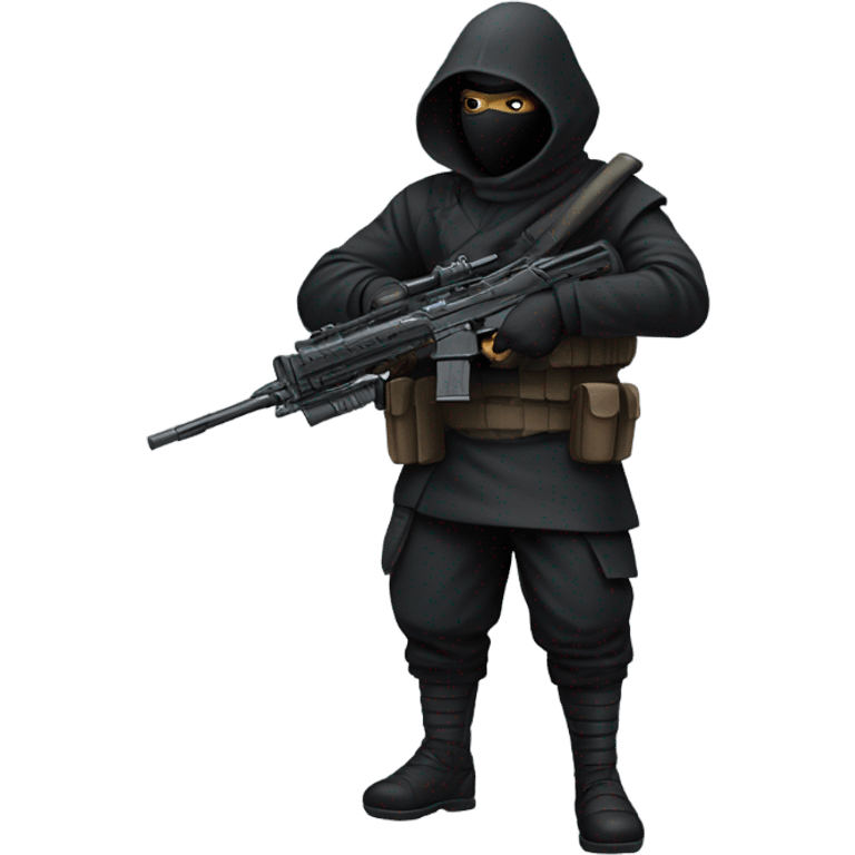 Black ninja sniper emoji