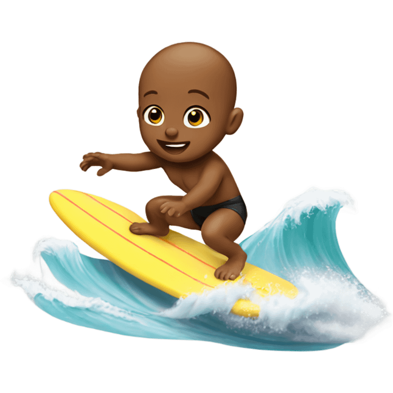 Baby surfing emoji