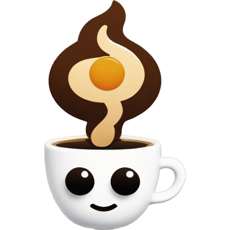 coffe with "candelita tv" text inside emoji