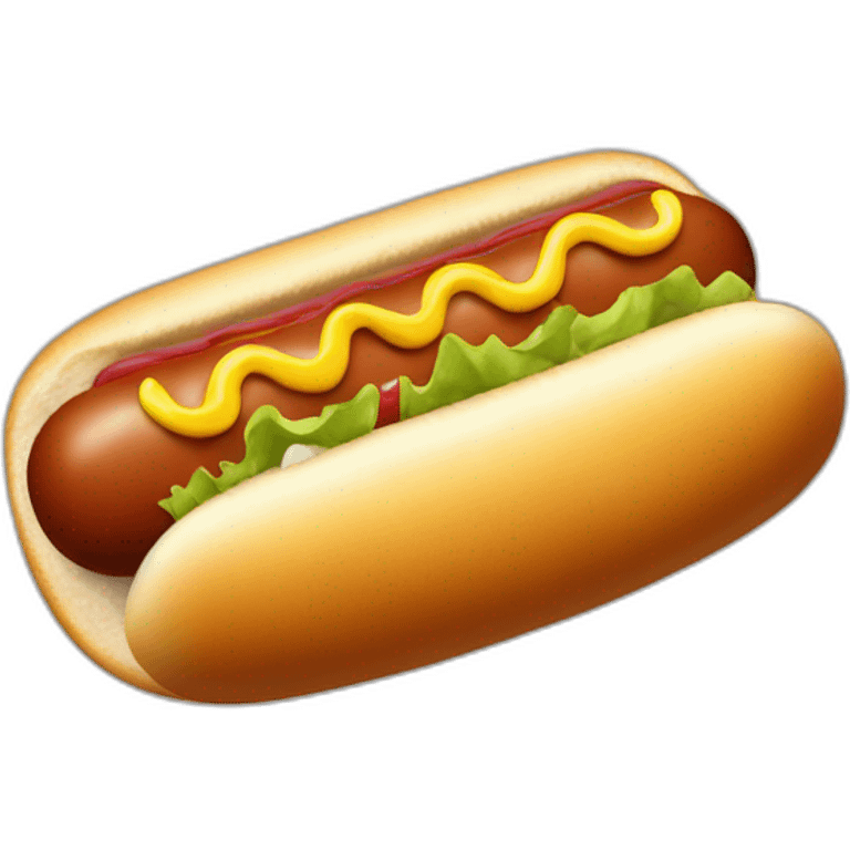 Enfant mangeant un hot dog  emoji